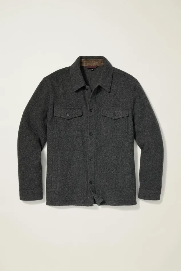 Men Italian Wool Jacket Charcoal Bonobos Overshirts