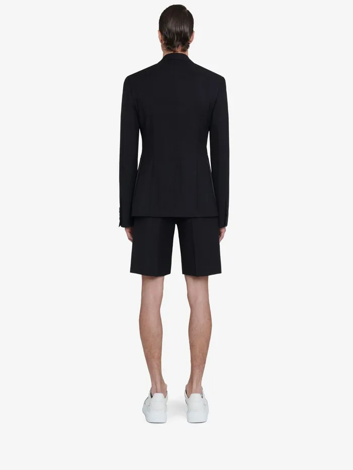 Men Jackets Alexander McQueen Contrast Stitch SingleBreasted Jacket Black