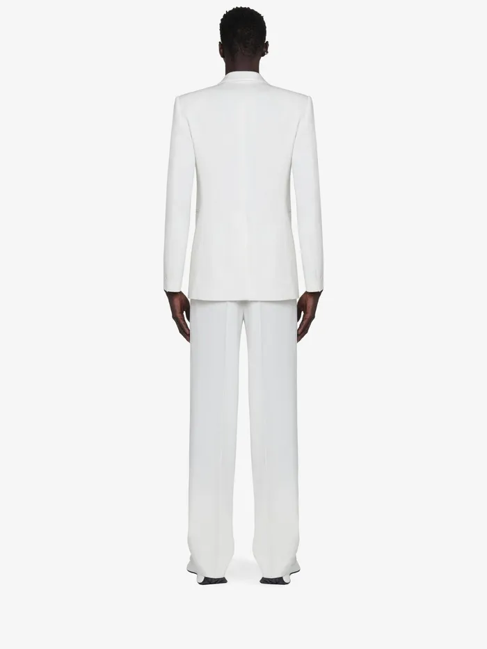 Men Jackets Alexander McQueen Half Shawl Collar DoubleBreasted Jacket Soft White