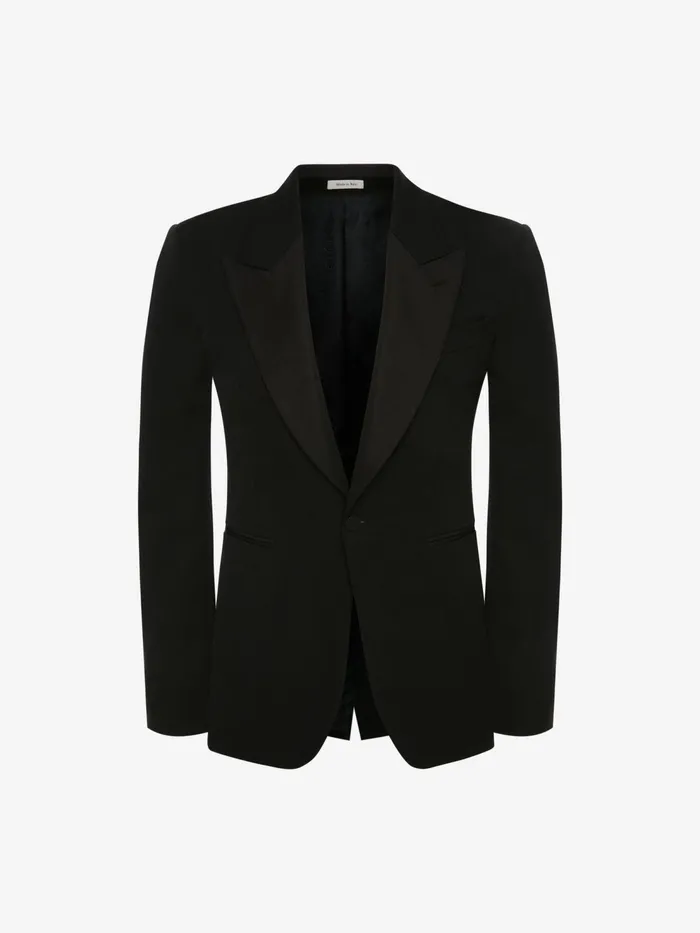 Men Jackets Alexander McQueen Large Lapels Tailored Jacket Black