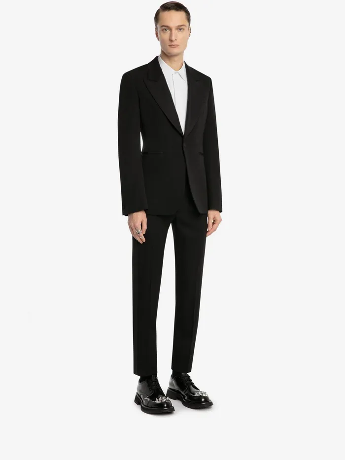 Men Jackets Alexander McQueen Large Lapels Tailored Jacket Black