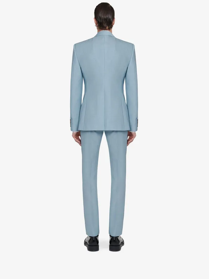 Men Jackets Alexander McQueen Neat Shoulder SingleBreasted Jacket Pale Blue
