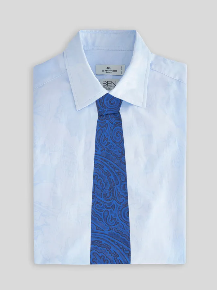 Men Jacquard Paisley Silk Tie Etro Ties And Pocket Squares