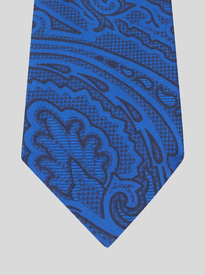 Men Jacquard Paisley Silk Tie Etro Ties And Pocket Squares