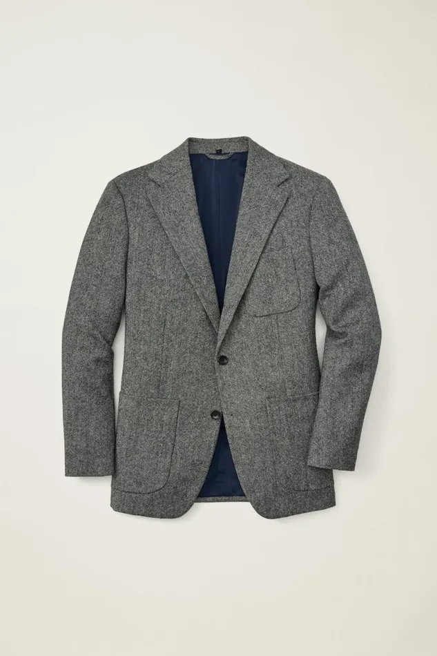 Men Jetsetter British Tweed Blazer Gray Bonobos Blazers and Sport Coats