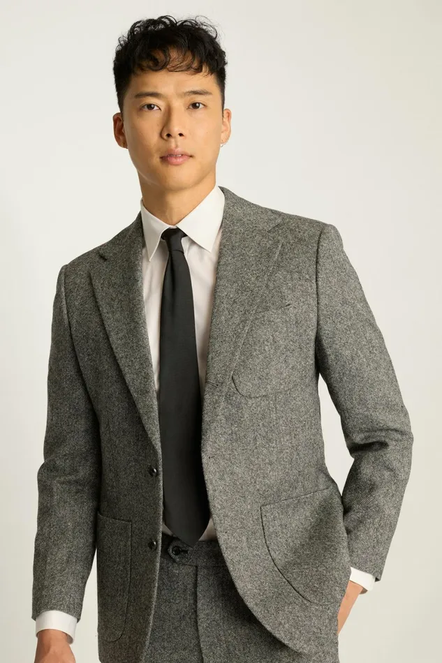 Men Jetsetter British Tweed Blazer Gray Bonobos Blazers and Sport Coats