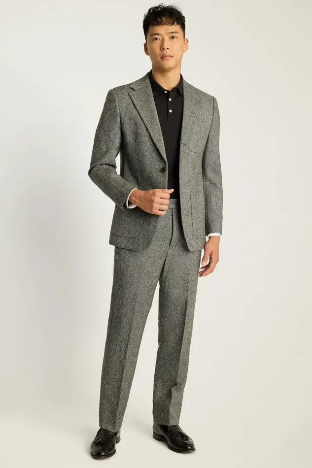 Men Jetsetter British Tweed Blazer Gray Bonobos Blazers and Sport Coats