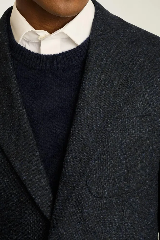 Men Jetsetter British Tweed Suit Navy Blue Bonobos Suits