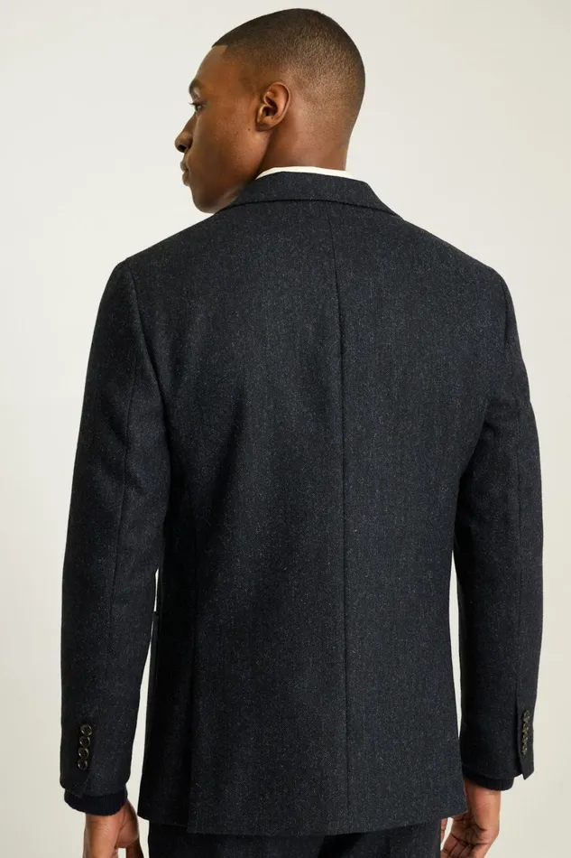 Men Jetsetter British Tweed Suit Navy Blue Bonobos Suits