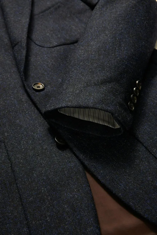 Men Jetsetter British Tweed Suit Navy Blue Bonobos Suits