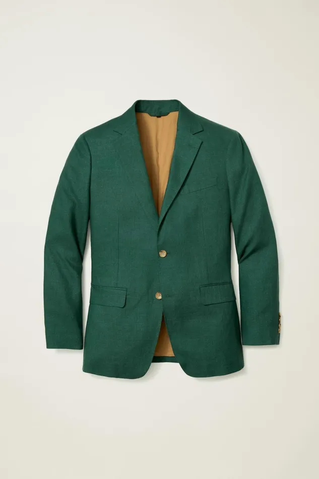Men Jetsetter Italian Linen Suit Mineral Green Bonobos Suits
