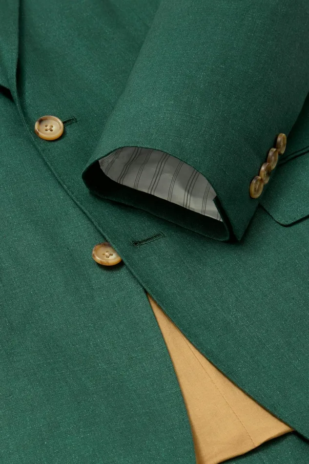 Men Jetsetter Italian Linen Suit Mineral Green Bonobos Suits