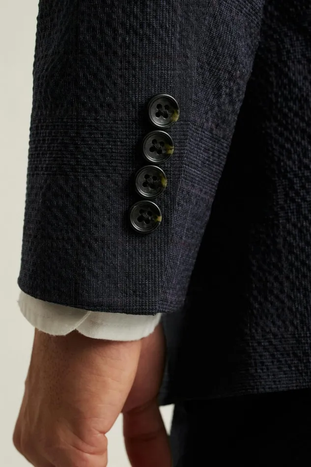 Men Jetsetter Italian Seersucker Blazer Navy Purple Glen Plaid Bonobos Blazers and Sport Coats