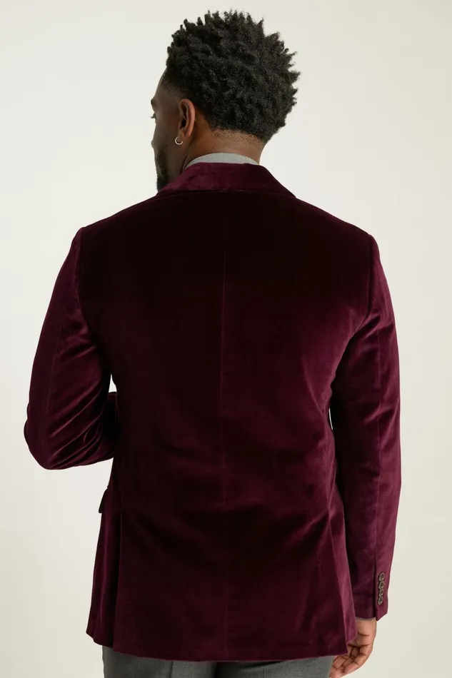 Men Jetsetter Italian Velvet Blazer Cabernet Bonobos Blazers and Sport Coats