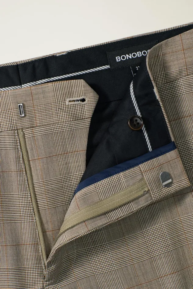 Men Jetsetter Italian Wool Dress Pant Tan Plaid Bonobos Dress Pants