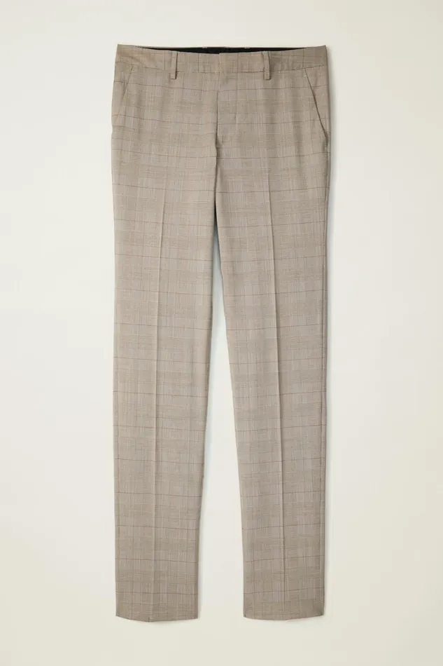 Men Jetsetter Italian Wool Dress Pant Tan Plaid Bonobos Dress Pants