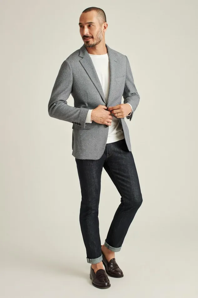 Men Jetsetter Knit Blazer Medium Grey Bonobos Blazers and Sport Coats