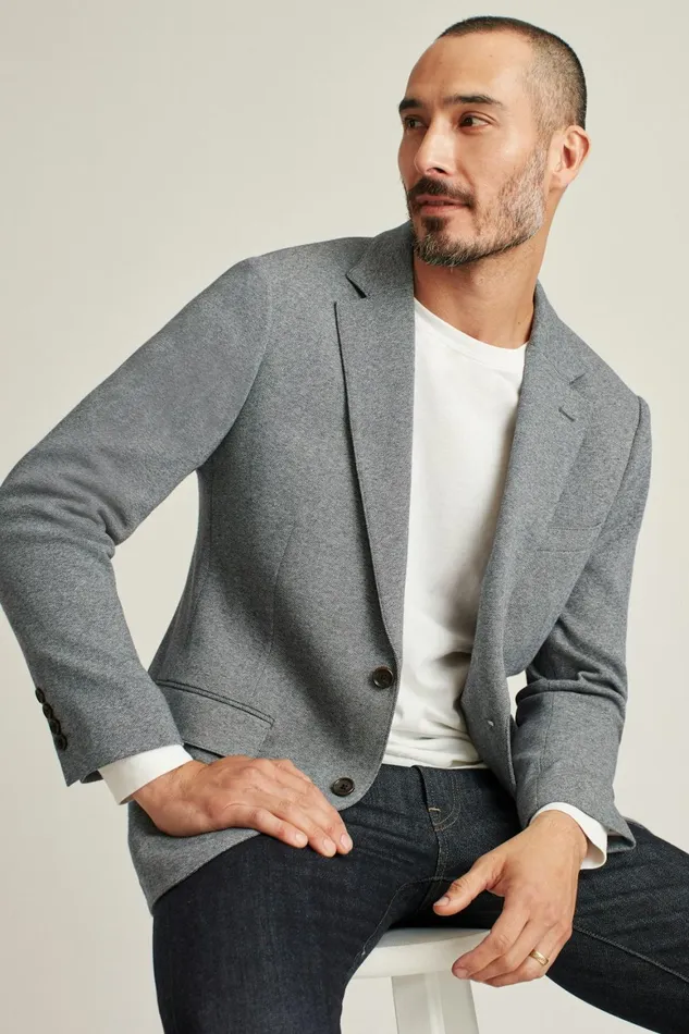 Men Jetsetter Knit Blazer Medium Grey Bonobos Blazers and Sport Coats