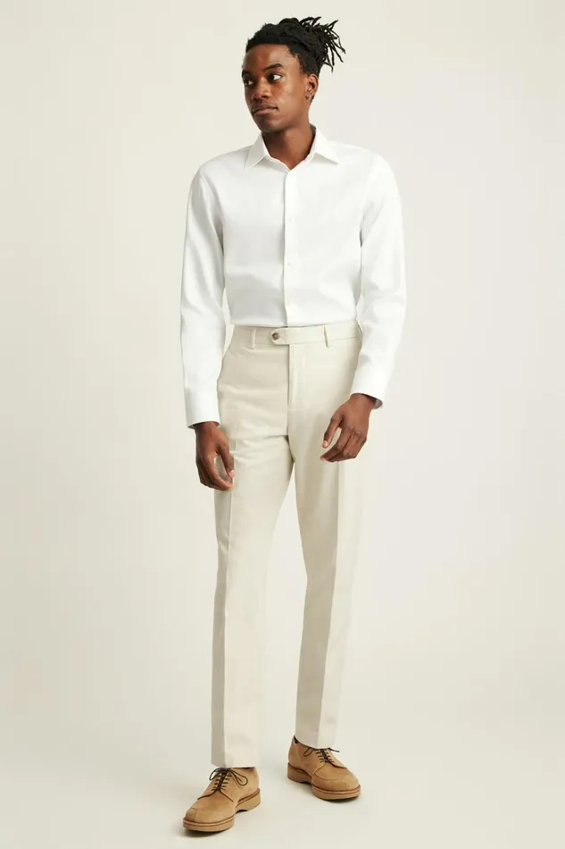 Men Jetsetter Premium Linen Dress Shirt White Bonobos Business Casual Shirts