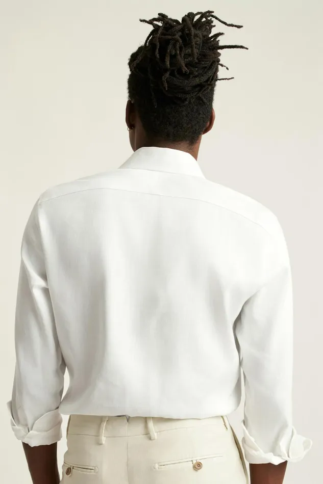 Men Jetsetter Premium Linen Dress Shirt White Bonobos Business Casual Shirts