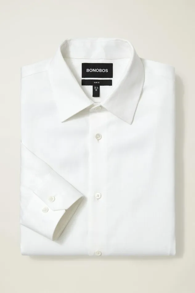Men Jetsetter Premium Linen Dress Shirt White Bonobos Business Casual Shirts