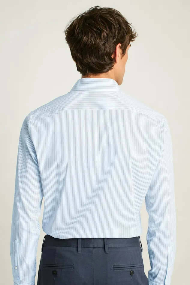 Men Jetsetter Stretch Dress Shirt Blue Mountain Stripe Bonobos Business Casual Shirts