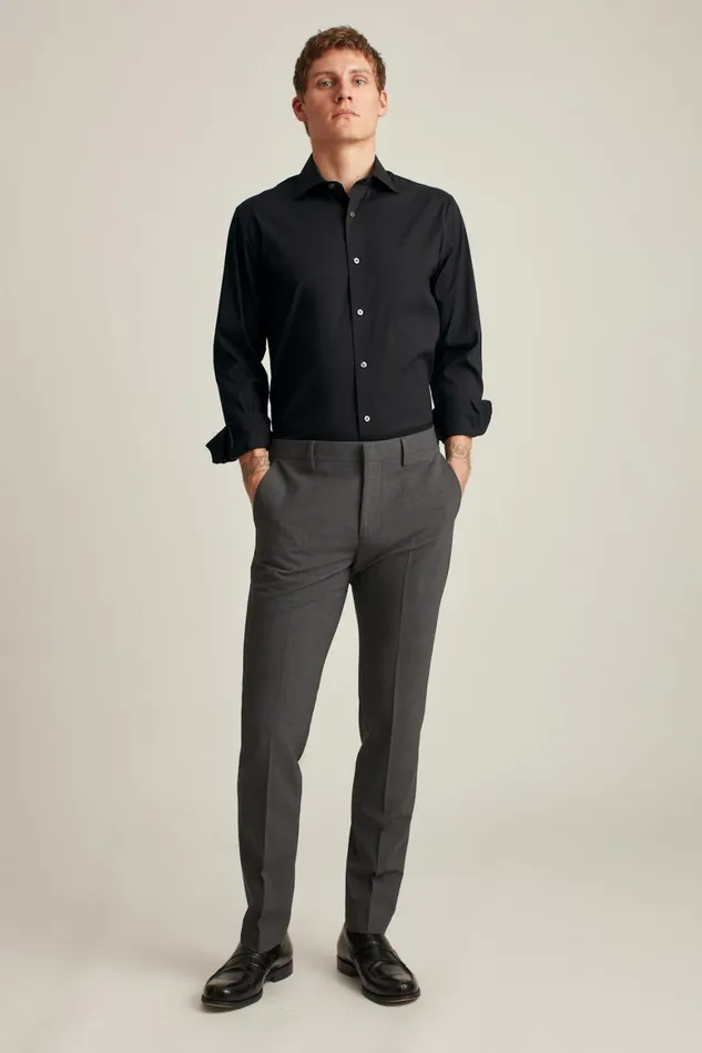 Men Jetsetter Stretch Dress Shirt Jet Black Bonobos Business Casual Shirts