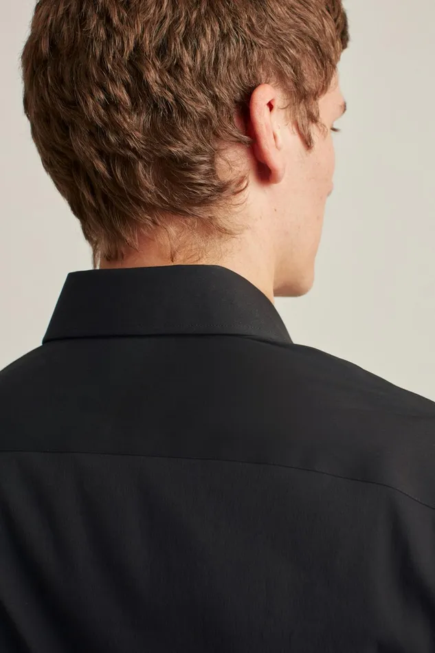 Men Jetsetter Stretch Dress Shirt Jet Black Bonobos Business Casual Shirts
