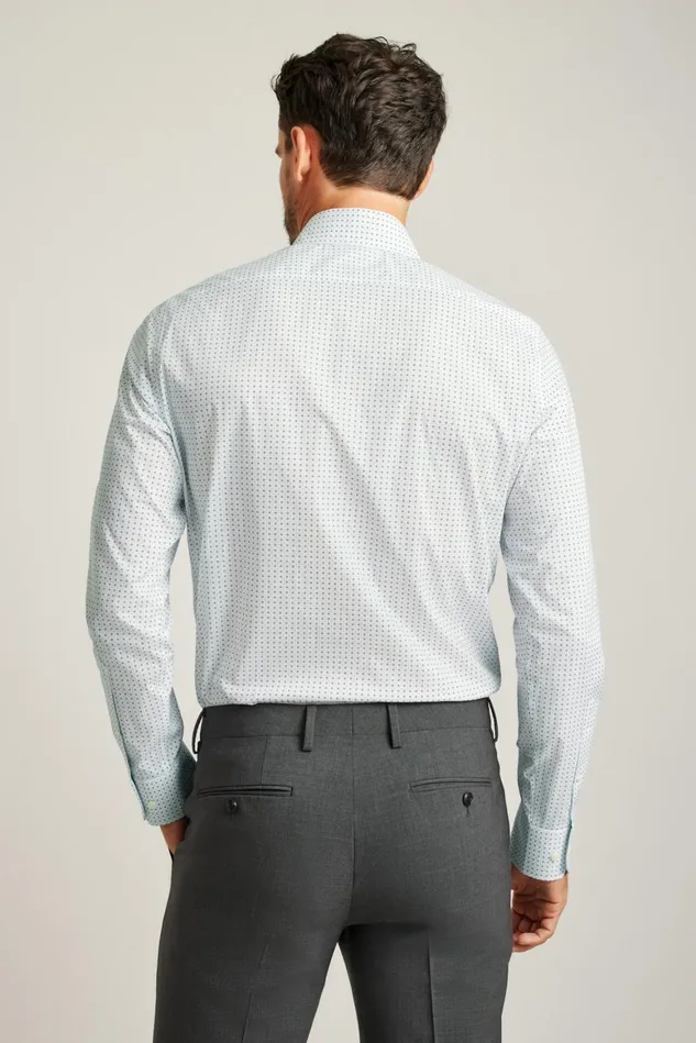 Men Jetsetter Stretch Dress Shirt Navy Geo Bonobos Business Casual Shirts