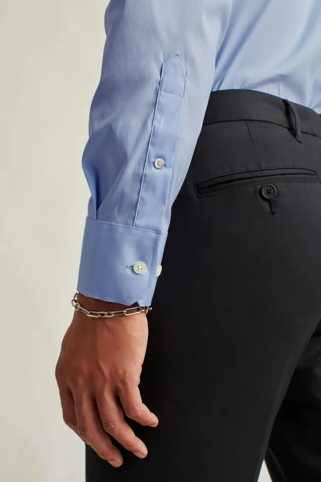 Men Jetsetter Stretch Dress Shirt Solid Light Blue Bonobos Business Casual Shirts