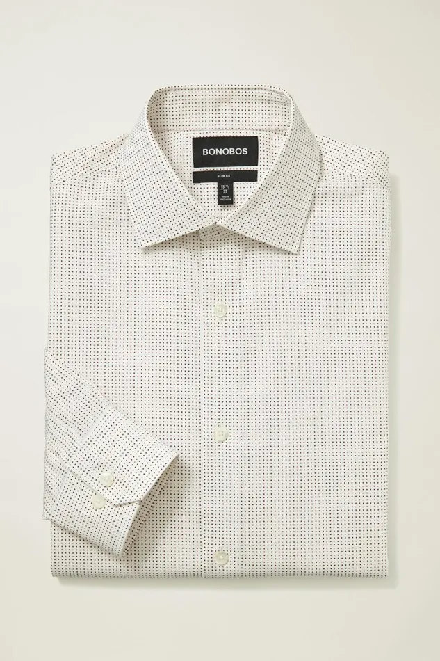 Men Jetsetter Stretch Dress Shirt Violet Devlin Dot Bonobos Business Casual Shirts