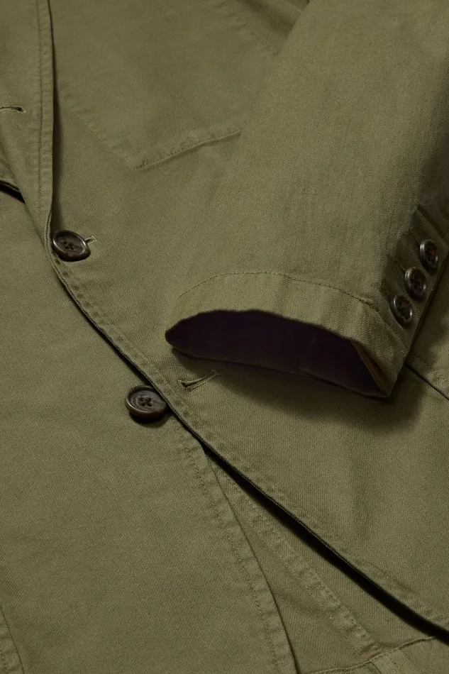 Men Jetsetter Washed Cotton Blazer Olive Bonobos Blazers and Sport Coats