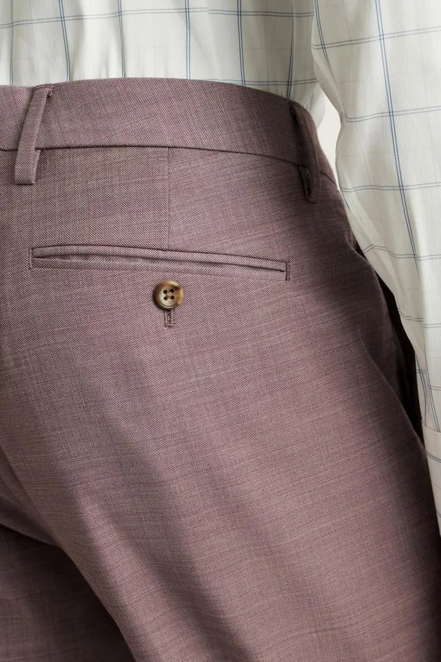 Men Jetsetter Wool Dress Pant Mauve Sharkskin Bonobos Dress Pants