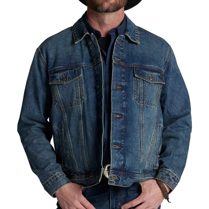 MEN Justin Denim Jacket Blue Justin Boots Outerwear