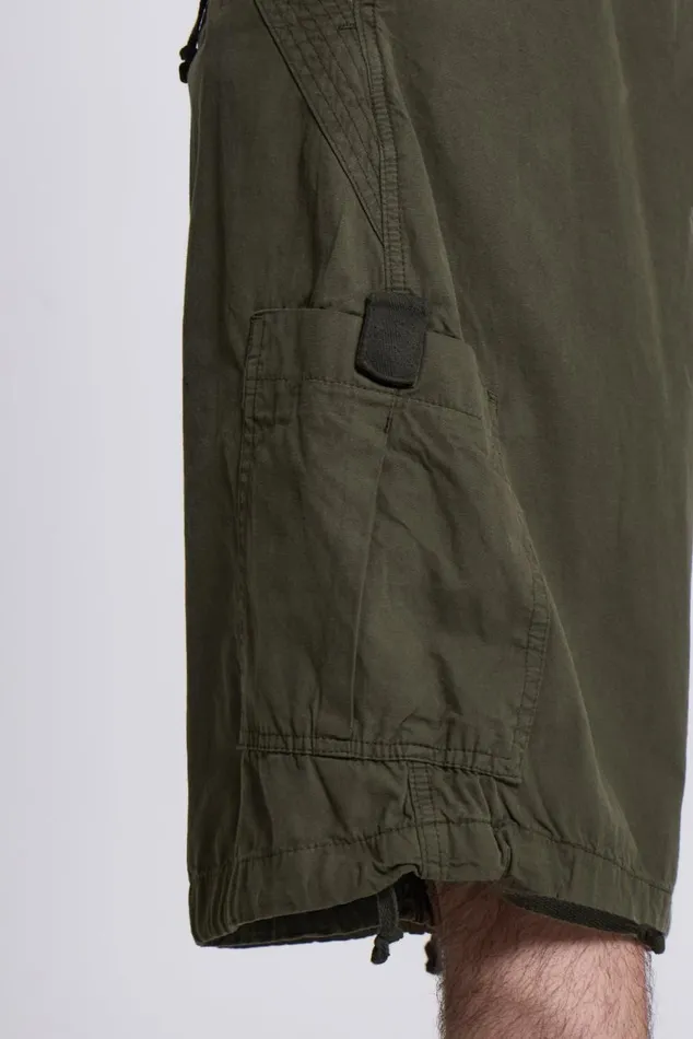 Men Khaki Oversized Cargo Shorts Jaded London Shorts and Jorts