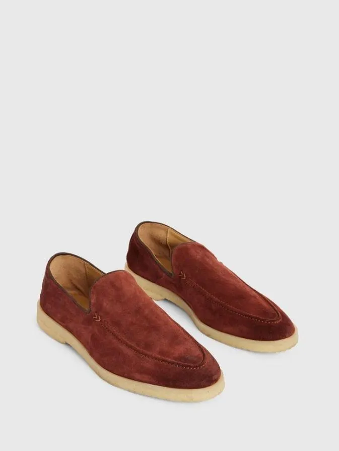 Men Leather Shoes John Varvatos THOMPSON LOAFER Brick
