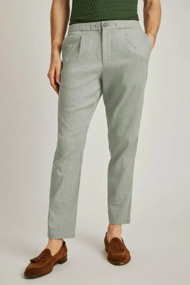 Men Linen Blend Boardwalk Pant Deep Sage Bonobos Seasonal Pants
