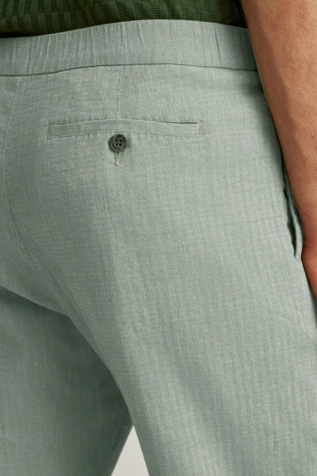 Men Linen Blend Boardwalk Pant Deep Sage Bonobos Seasonal Pants