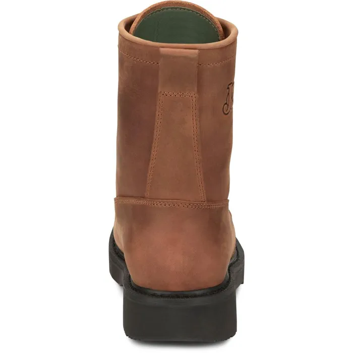 MEN Livestock 8 Steel Toe Aged Brown Justin Boots Work