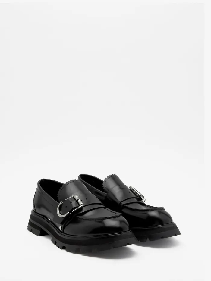 Men Loafers And Lace Ups Alexander McQueen Wander Loafer Blacksilver