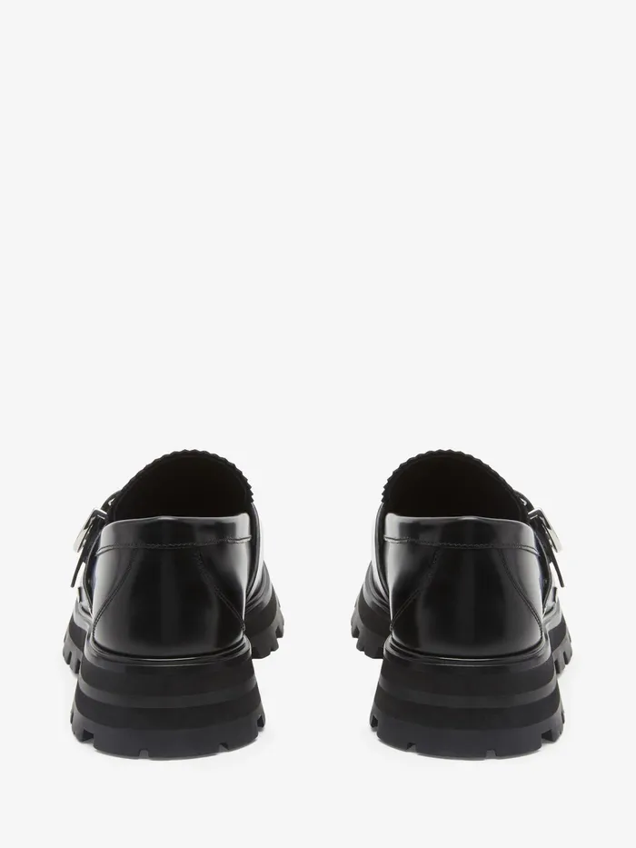 Men Loafers And Lace Ups Alexander McQueen Wander Loafer Blacksilver