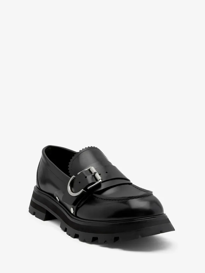 Men Loafers And Lace Ups Alexander McQueen Wander Loafer Blacksilver