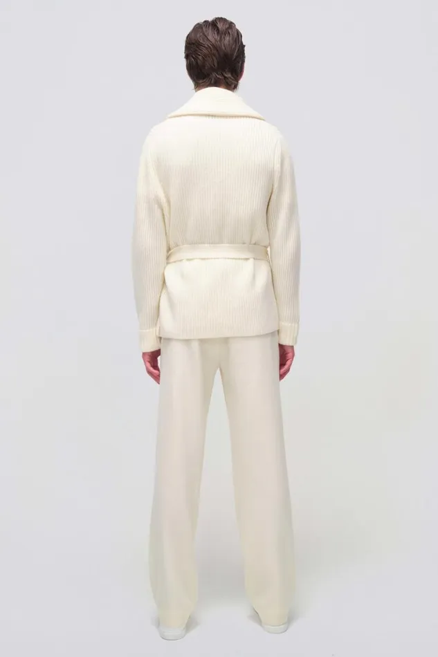 Men Nicolai Cardigan Ivory Jonathan Simkhai Knitwear