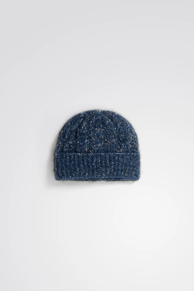 Men Norse Projects Beanies Cotton Alpaca Cable Beanie Dark Navy