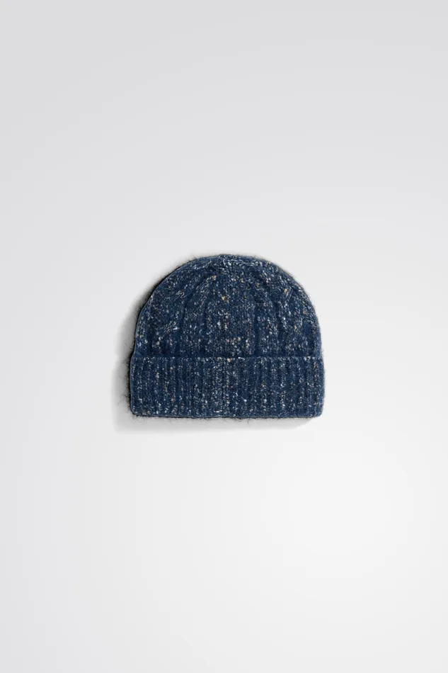 Men Norse Projects Beanies Cotton Alpaca Cable Beanie Dark Navy