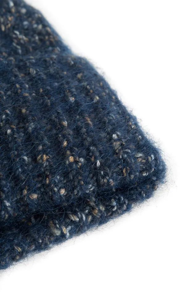 Men Norse Projects Beanies Cotton Alpaca Cable Beanie Dark Navy