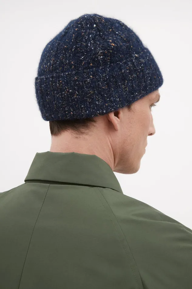 Men Norse Projects Beanies Cotton Alpaca Cable Beanie Dark Navy