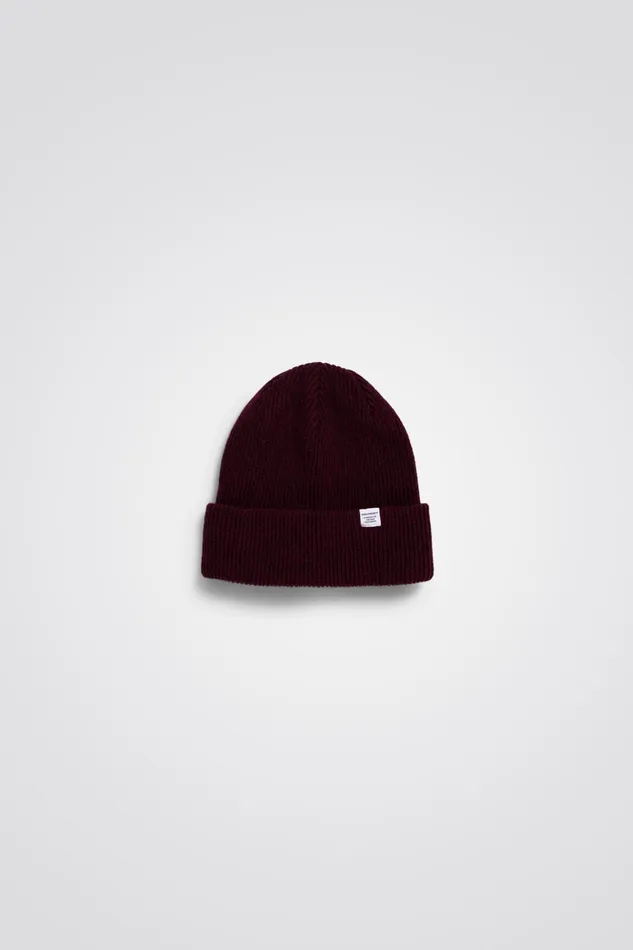 Men Norse Projects Beanies Fine Merino Rib Beanie Dark Navy