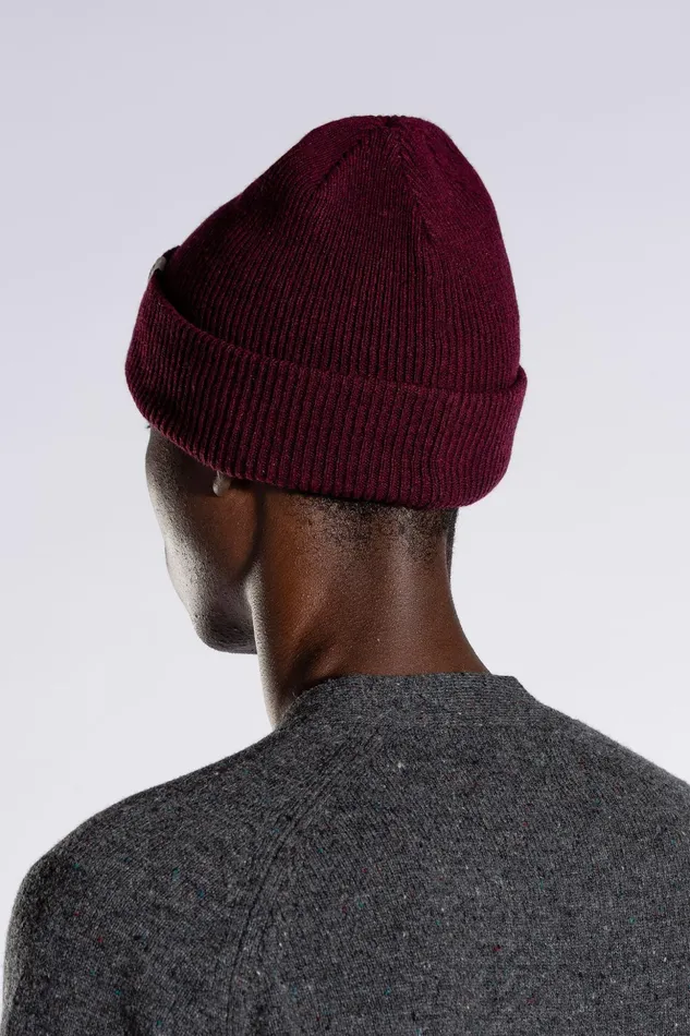 Men Norse Projects Beanies Fine Merino Rib Beanie Dark Navy