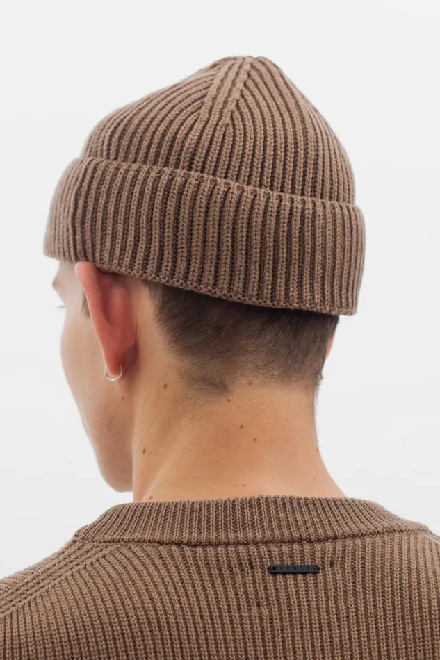 Men Norse Projects Beanies Hybrid Rib Beanie Stretch Wool Ecru
